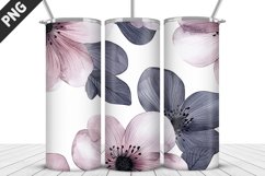 Flowers Tumbler Wrap | Sublimation Design | Tumble PNG Product Image 3