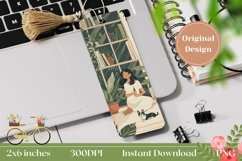 Floral Bookmark Sublimation, Printable Bookmark Template Product Image 1
