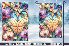 Flowers Garden Flag Sublimation| Flower Garden Flag PNG Product Image 1