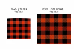 Buffalo Plaid Tumbler Sublimation | Taper & Straight Product Image 2