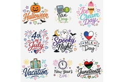 Holiday Planner Stickers Clipart PNG, 41 Holiday Sticker Product Image 2