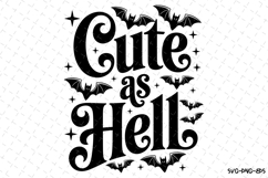Cute as Hell Svg | Halloween Svg | Svg Cut Files Product Image 1