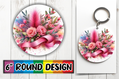 Cheerful Circle Coasters Design PNG, Flowers Product Image 1