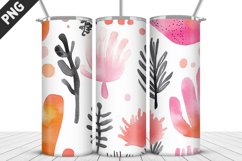 Flowers Tumbler Wrap | Sublimation Design | Tumbler PNG Product Image 1