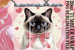 Blissful Reflections 20oz tumbler wrap, Valentines Cat Product Image 1