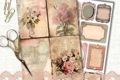 Vintage Ephemera, Floral Junk Journal, Shabby Shic Decor Product Image 3