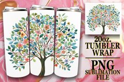 Nature's Springtime Tree Tumbler Wrap: 20oz Sublimation Product Image 1