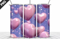 Valentines Love Skinny Tumbler PNG Wrap| Valentines Tumbler Product Image 3