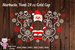 Santa Claus svg , for Full Wrap Venti Cold Cup 24 oz Product Image 2