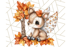Fall Fairy Animal Clipart PNG, Woodland Creatures With Wings Product Image 2