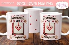 Valentines mug wrap PNG for book lovers, Book nerd mug Product Image 2