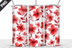 Valentine&#039;s Day Flowers Tumbler Wrap | Sublimation Design Product Image 1