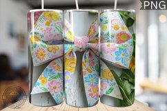 Spring Fling Bow Tumbler Wrap -High Quality 300 Dpi Product Image 1
