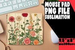 Springtime Retro Floral Mouse Pad Design Product Image 1