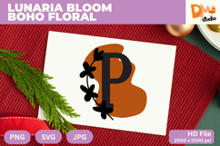 Lunaria Bloom Boho Floral Monogram Product Image 1