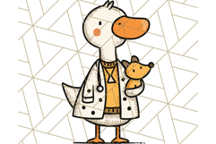 Goose Occupation Clipart PNG, Cute Job-Themed Graphics Product Image 2