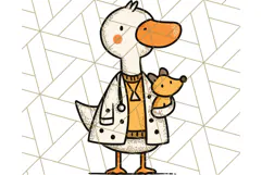 Goose Occupation Clipart PNG, Cute Job-Themed Graphics Product Image 2