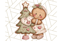 Gingerbread People Clipart, Cute Cookie PNG Illustrations Product Image 2