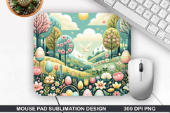 Flowers Mouse Pad Sublimation, Spring Mouse Pad PNG Design Product Image 1