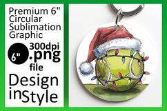 Sophisticated Round Design Keychain Art , Holiday Product Image 1
