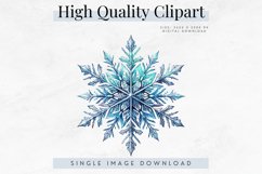 Blue Snowflake Digital Art, High-Quality Download Product Image 1