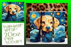 Artistic Dog Tumbler Wrap - Sublimation 20oz Product Image 1