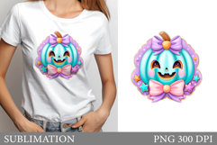 Pumpkin Sublimation. Halloween Pumpkin T-Shirt Design Product Image 1