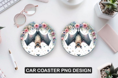 Bats ideas Car Coaster Sublimation |Animal Coaster PNG Product Image 1