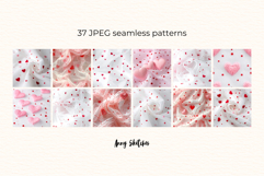 Coquette Textile Valentine Digital Paper Kit Rococo Patterns Product Image 2