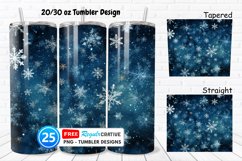 Christmas Snowflakes 20/30oz Tumbler, BONUS 25 Tumbler Product Image 1
