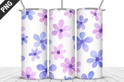 Flowers Tumbler Wrap| Sublimation Design | Tumble PNG Product Image 4