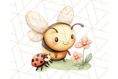 Adorable Bee Clipart PNG, Kawaii Bumblebee Illustrations Product Image 2