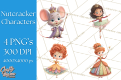 Diverse Ballerina Nutcracker Clipart PNG Product Image 1