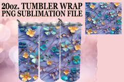 Sparkling Flower Pattern Tumbler Wrap - Summer Vibes Product Image 1