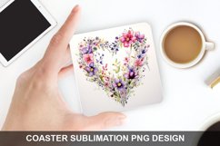 Spring Flower - Coaster Sublimation Design Product Image 1