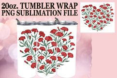 Heart of Spring Flowers Tumbler Wrap Sublimation 20oz Product Image 1