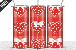 Red Plaid Tumbler Design | Valentine&#039;s Day Tumbler Wrap Product Image 3