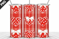 Red Plaid Tumbler Design | Valentine's Day Tumbler Wrap Product Image 3