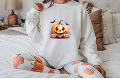 Watercolor Spooky Pumpkin Clipart Set | Halloween PNGs Product Image 2