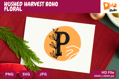 Hushed Harvest Boho Floral Monogram Product Image 1