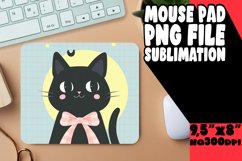 Artistic Watercolor Kitten Mouse Pad PNG Product Image 1