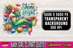 Watercolor Nursery Clipart | It&#039;s a Girl Clipart #26 Product Image 1