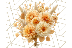 Fall Flower Bouquets Clipart PNG, Autumn Floral Clip Art Product Image 2