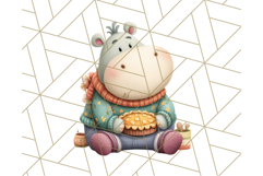 Cozy Safari Baking Animals PNG, Cute Jungle Kitchen Art Product Image 2