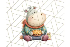 Cozy Safari Baking Animals PNG, Cute Jungle Kitchen Art Product Image 2