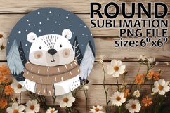 Dynamic Keychain Circle Design Template , Winter Product Image 1