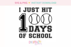I Just Hit 100 Days of School SVG PNG Product Image 2