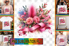 Cheerful PNG Art for TSHIRTS, Flowers Product Image 1