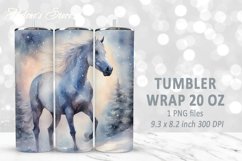 Christmas horse tumbler | Horse Tumbler Sublimation 20 oz Product Image 1