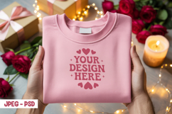 Valentine Kids Sweatshirt PSD JPEG Mockup Product Image 1